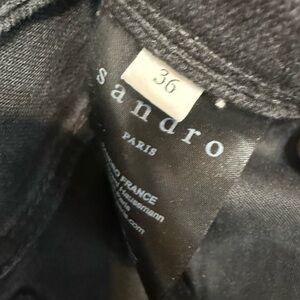 ❤️ Sandro Women’s Raw Hem  Black Jeans